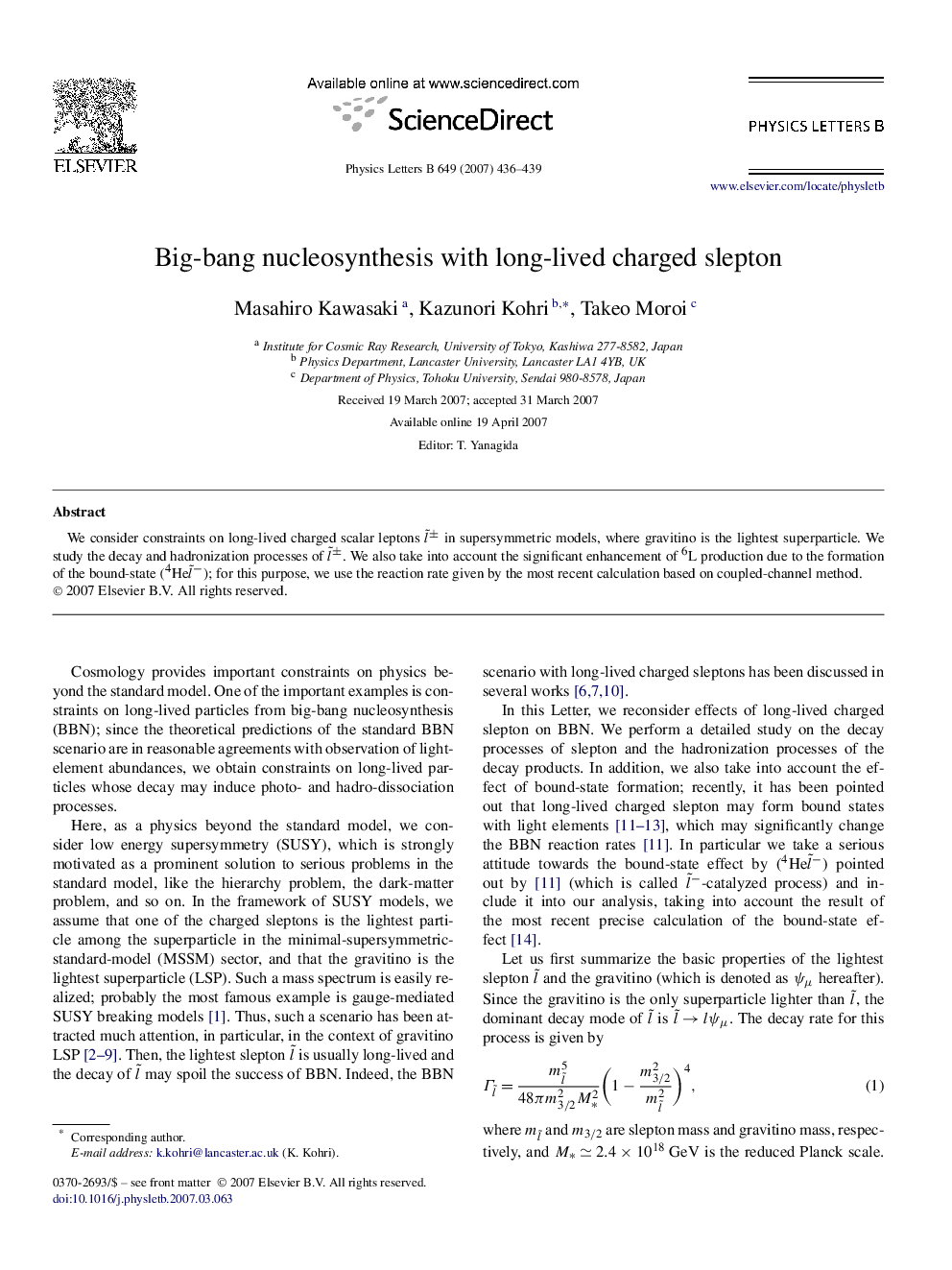 Big-bang nucleosynthesis with long-lived charged slepton