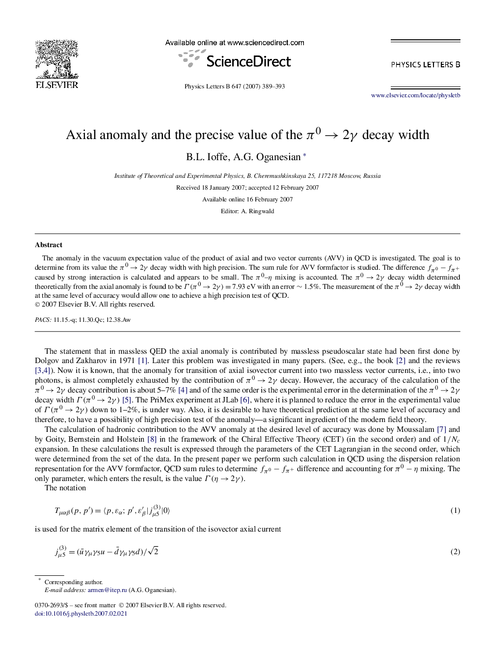 Axial anomaly and the precise value of the Ï0â2Î³ decay width