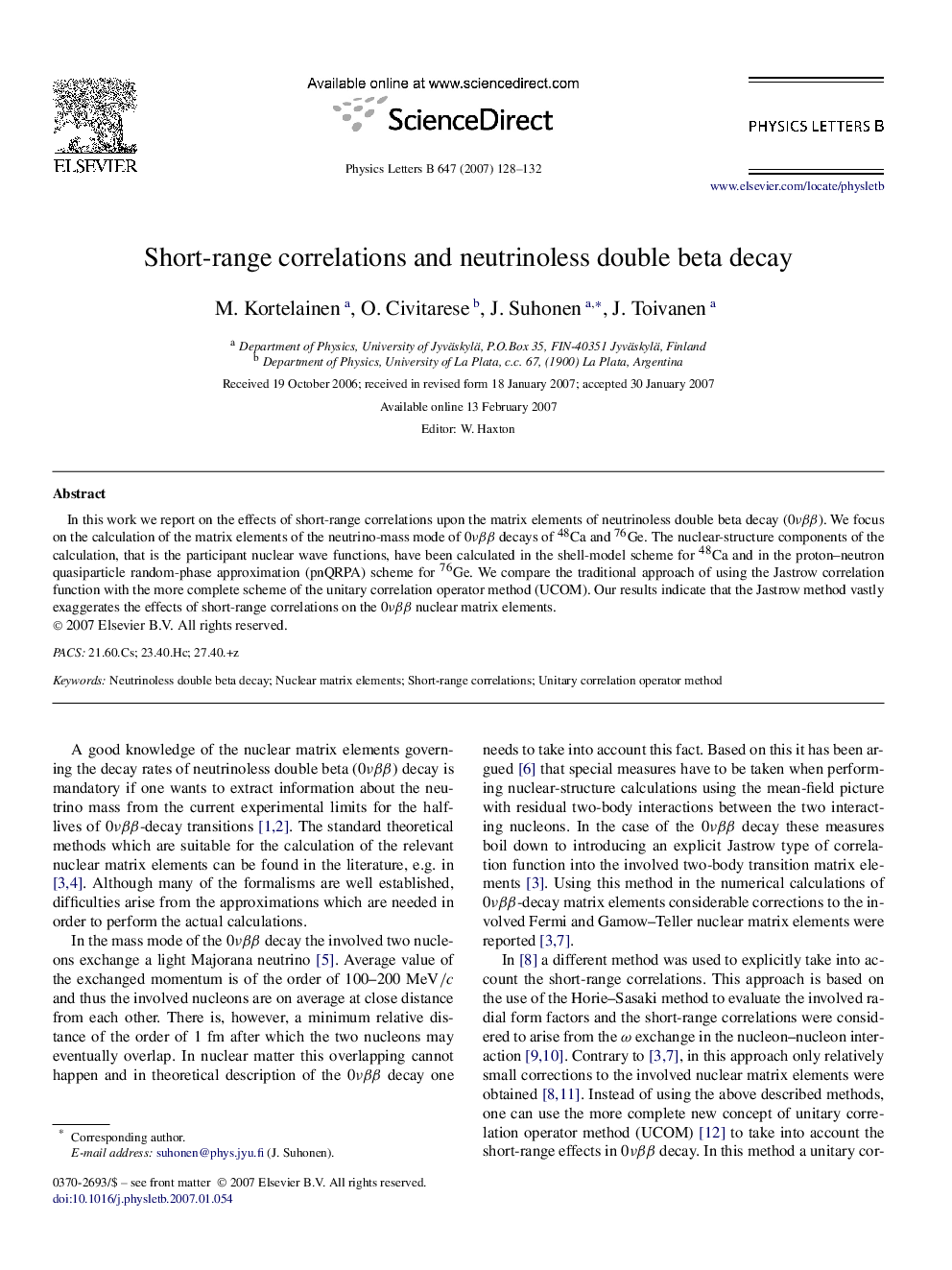 Short-range correlations and neutrinoless double beta decay