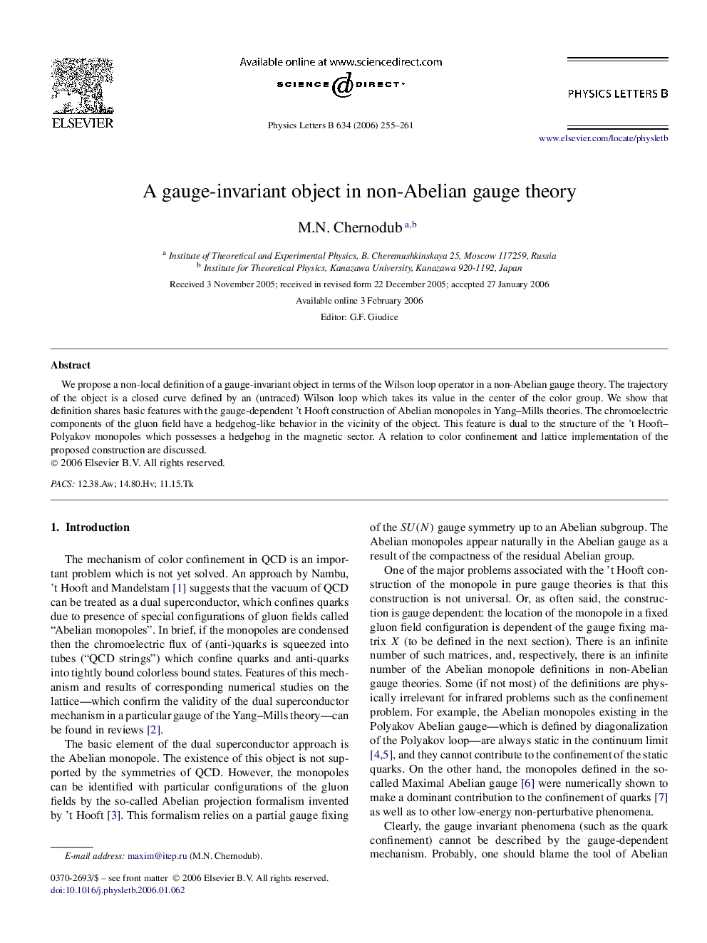 A gauge-invariant object in non-Abelian gauge theory