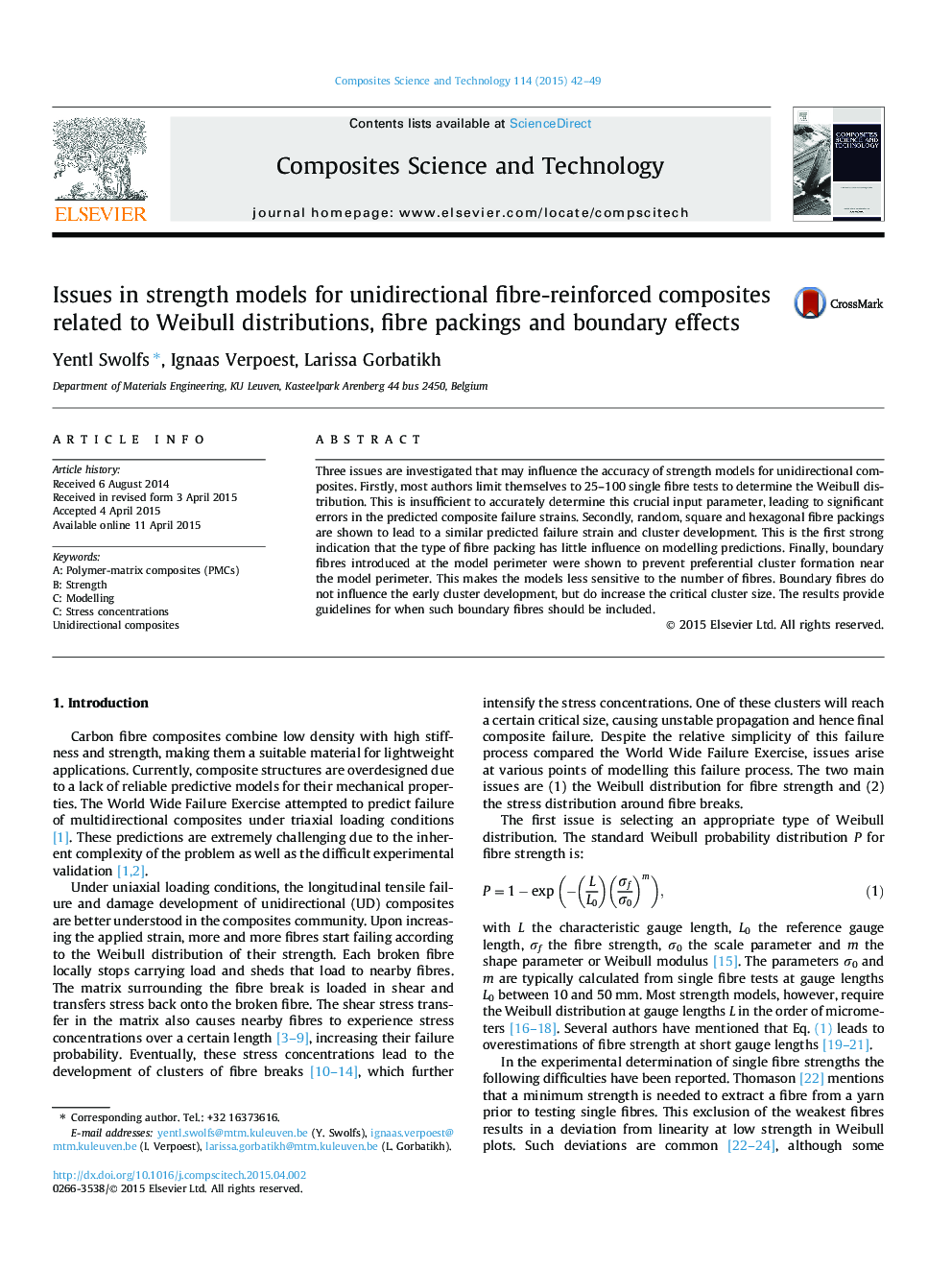 Issues in strength models for unidirectional fibre-reinforced composites related to Weibull distributions, fibre packings and boundary effects