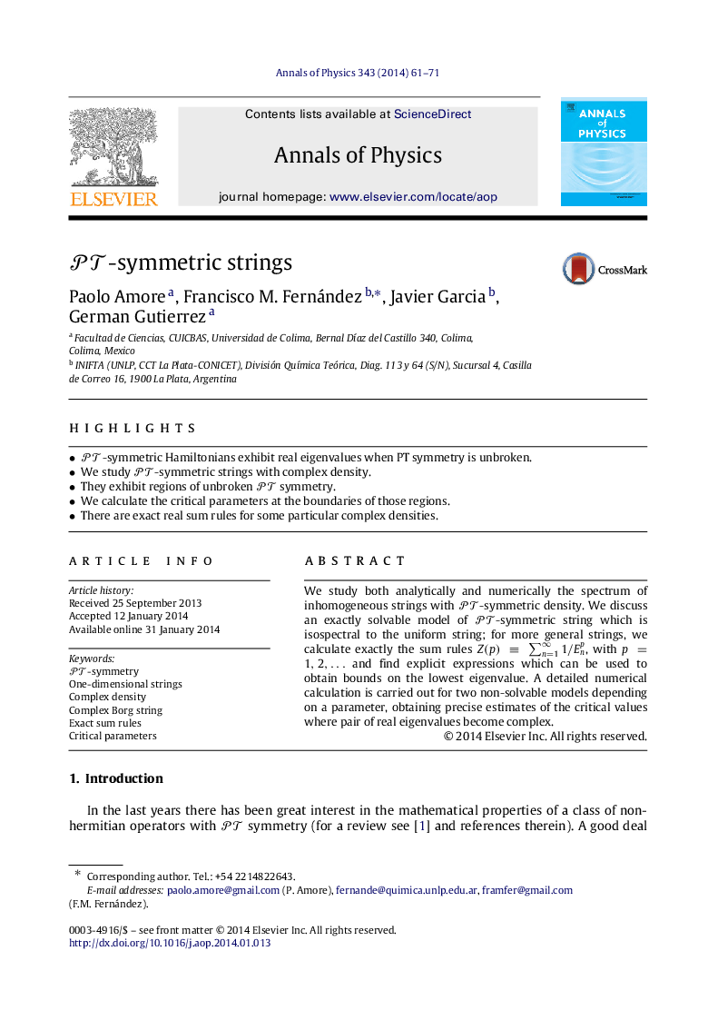 PT-symmetric strings