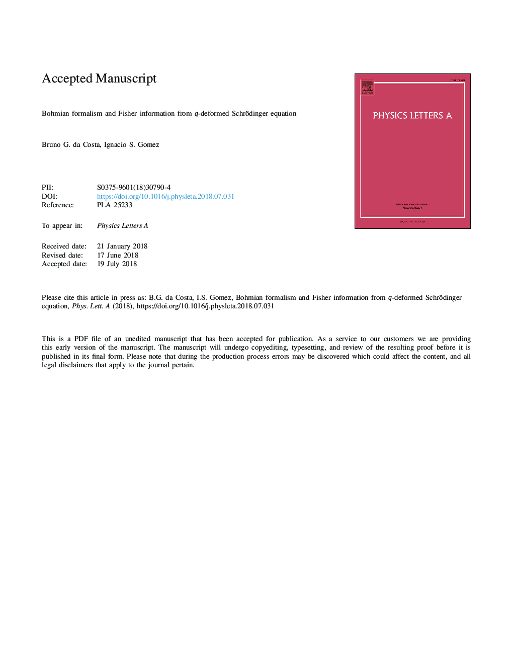 Bohmian formalism and Fisher information from q-deformed Schrödinger equation