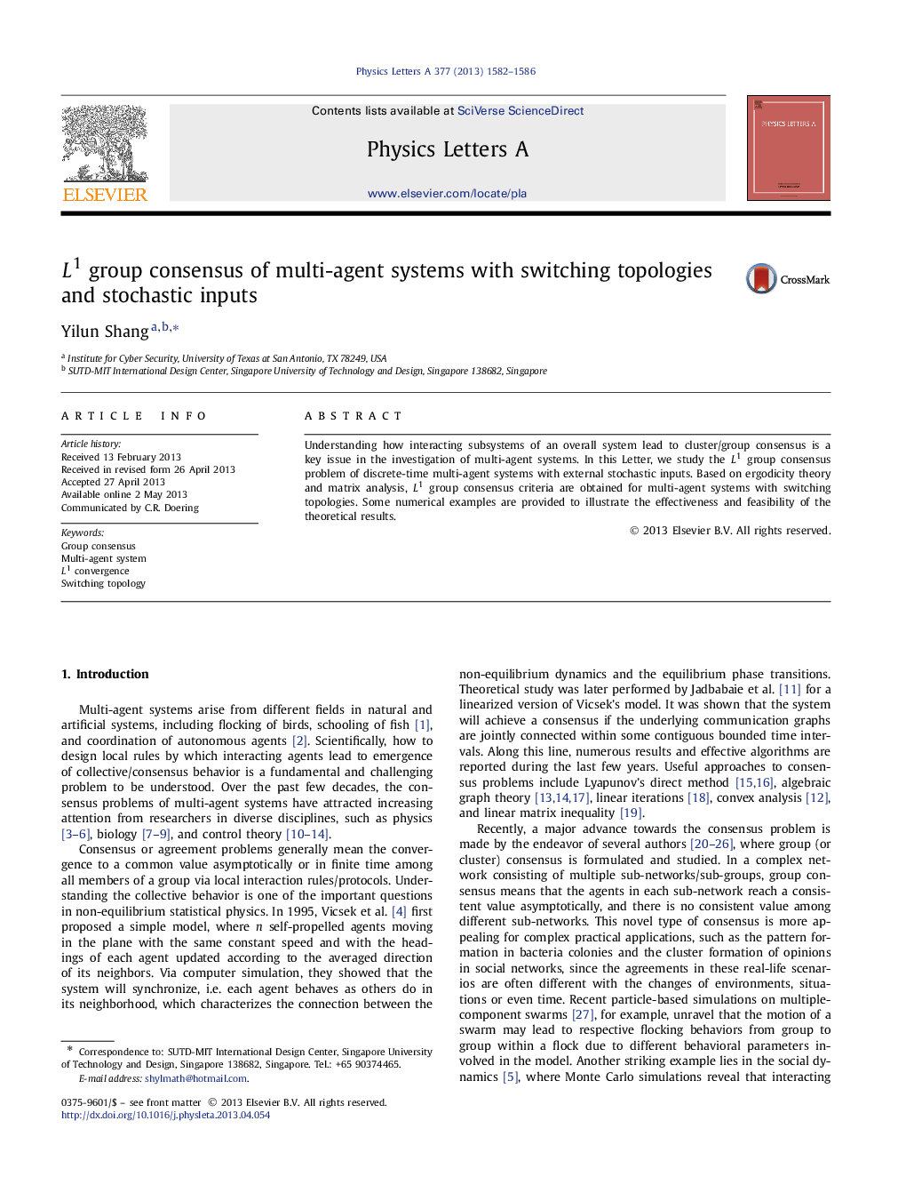 L1 group consensus of multi-agent systems with switching topologies and stochastic inputs