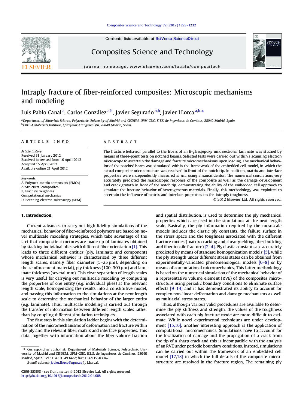 Intraply fracture of fiber-reinforced composites: Microscopic mechanisms and modeling