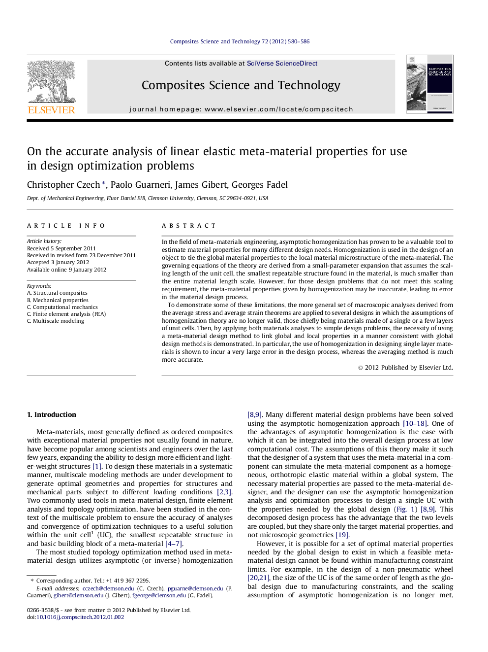 On the accurate analysis of linear elastic meta-material properties for use in design optimization problems