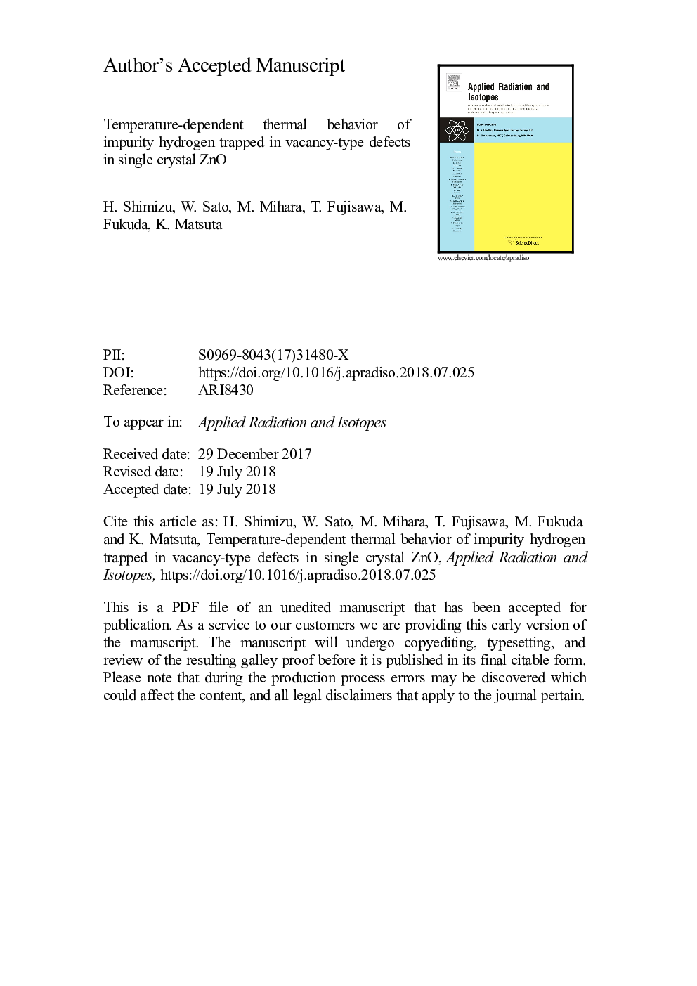 Temperature-dependent thermal behavior of impurity hydrogen trapped in vacancy-type defects in single crystal ZnO