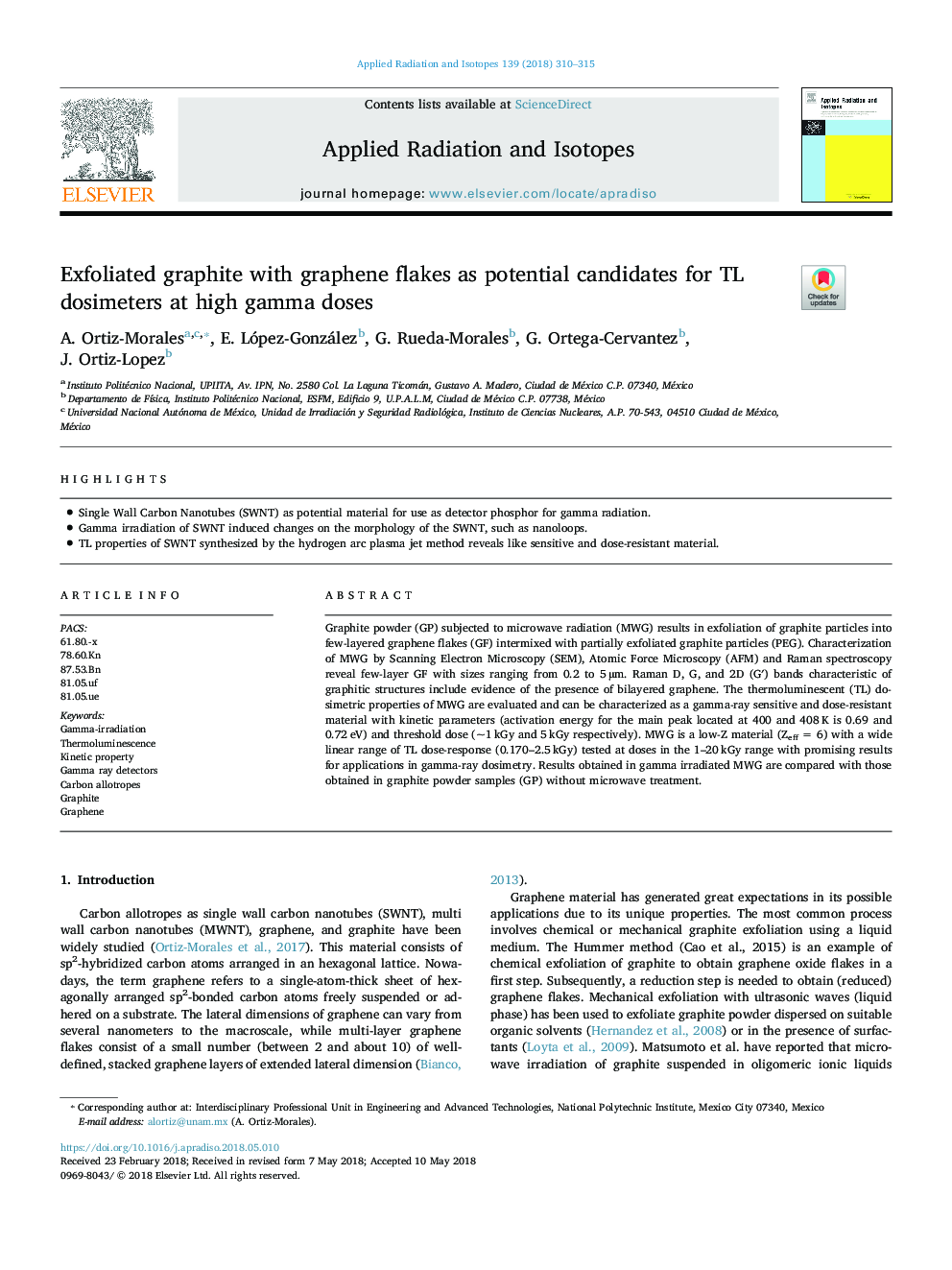 Exfoliated graphite with graphene flakes as potential candidates for TL dosimeters at high gamma doses