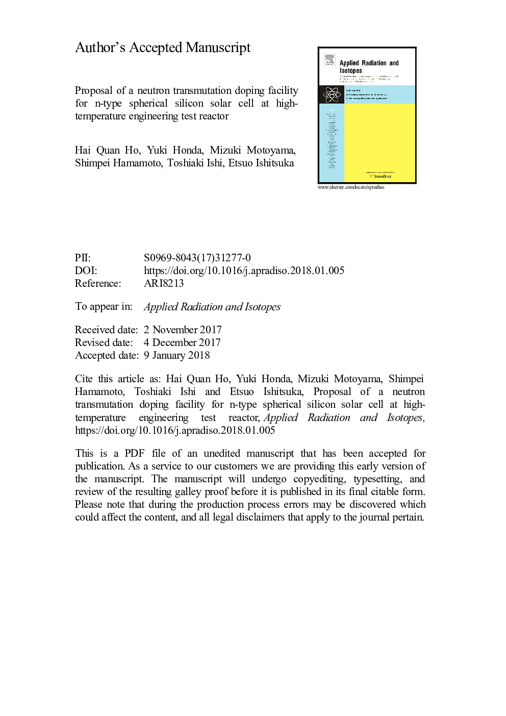 Proposal of a neutron transmutation doping facility for n-type spherical silicon solar cell at high-temperature engineering test reactor