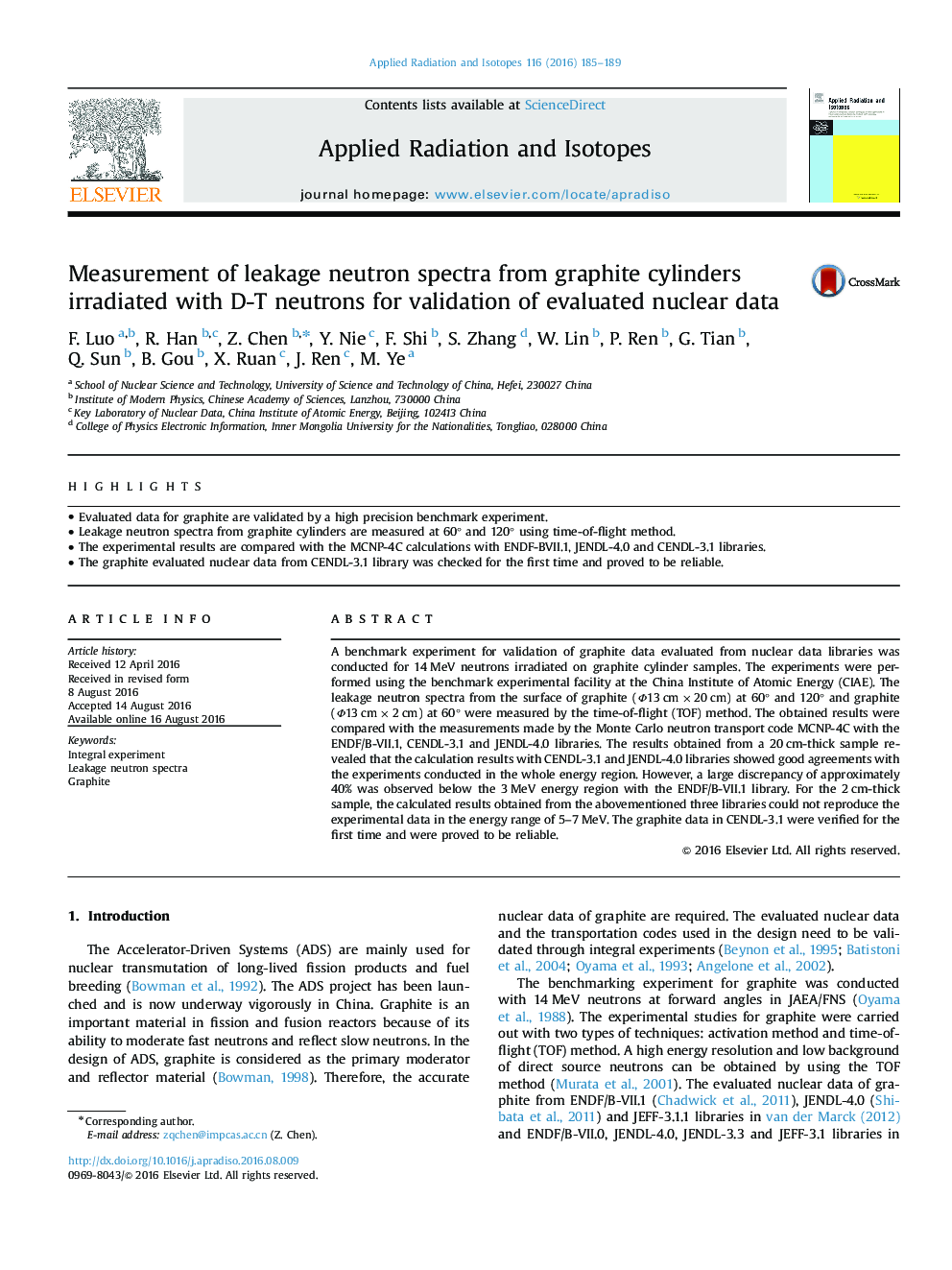 Measurement of leakage neutron spectra from graphite cylinders irradiated with D-T neutrons for validation of evaluated nuclear data