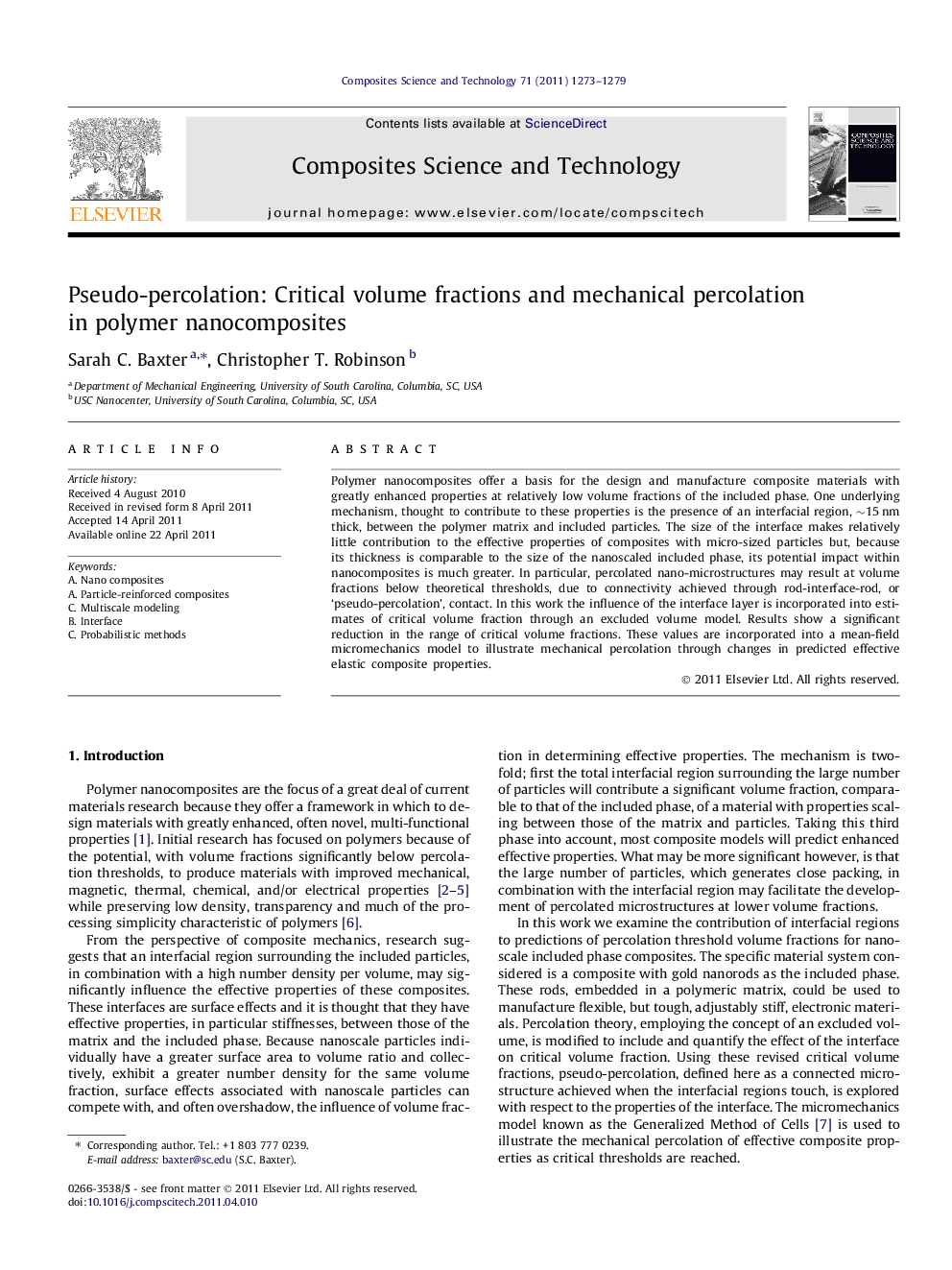 Pseudo-percolation: Critical volume fractions and mechanical percolation in polymer nanocomposites