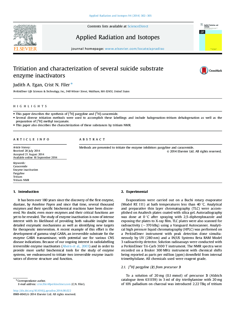 Tritiation and characterization of several suicide substrate enzyme inactivators