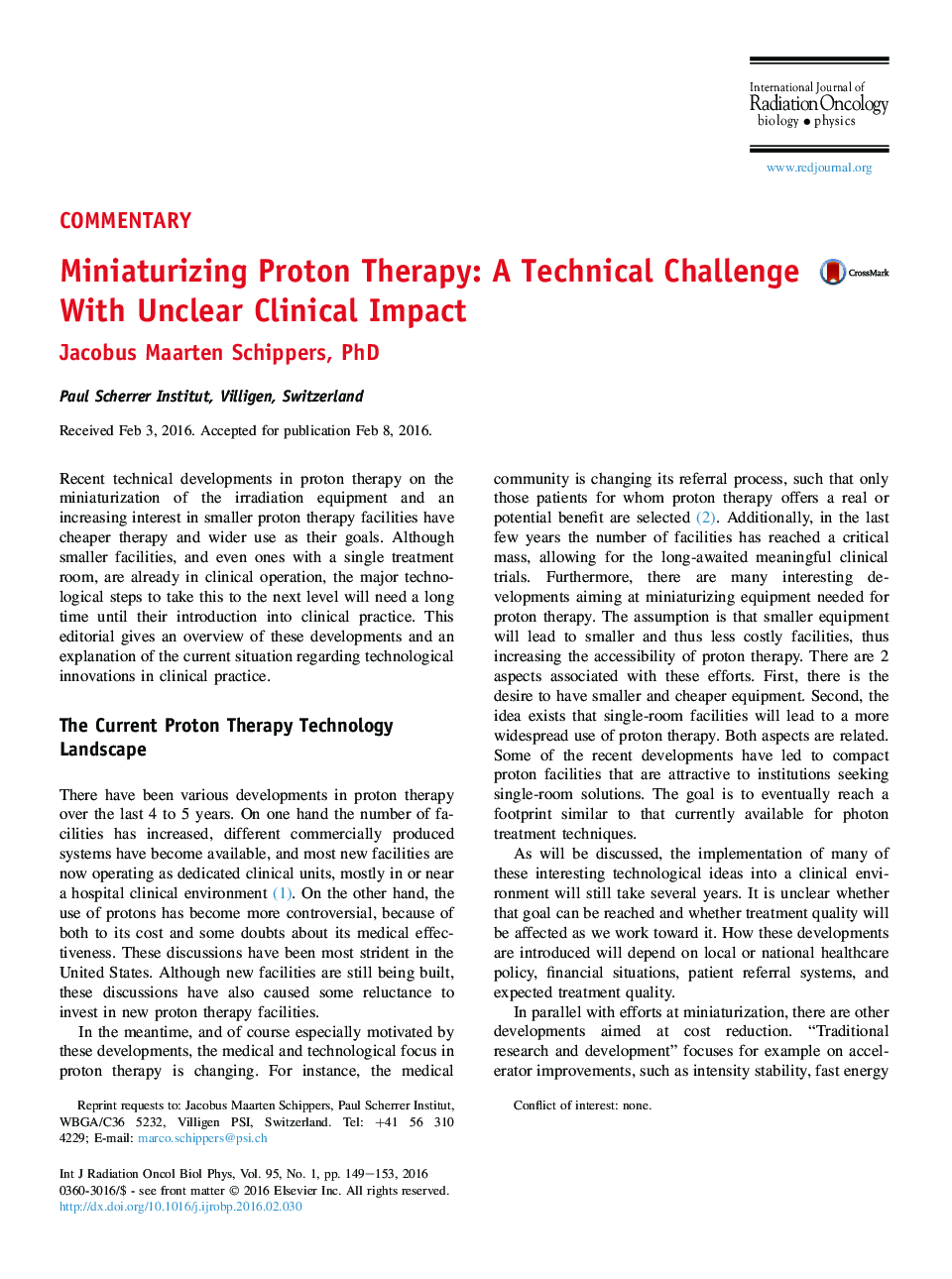 درمان کمردرد پروتون: یک چالش فنی با اثرات نامطلوب بالینی 