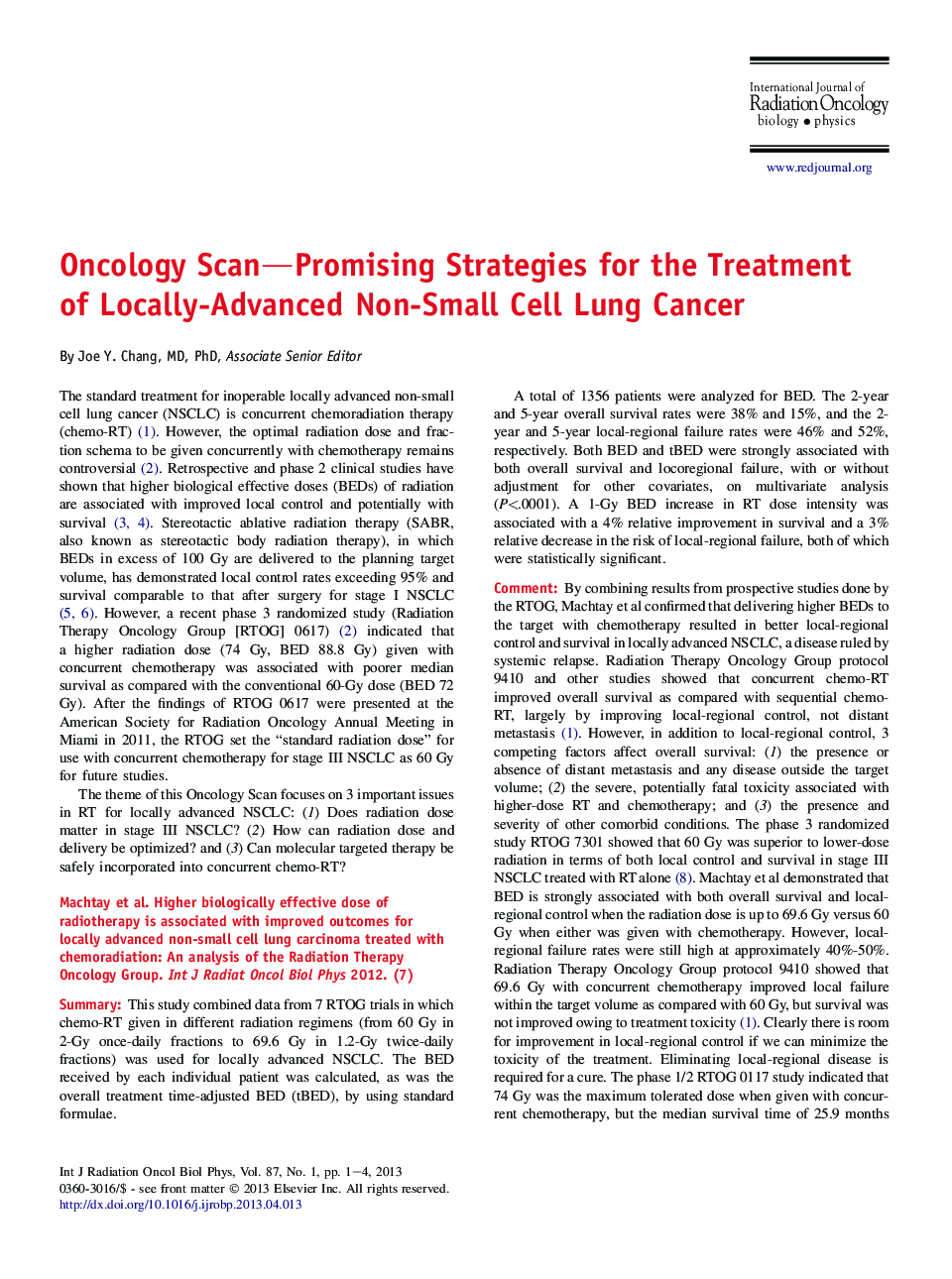 استراتژی های سرنوشت ساز انکولوژی برای درمان سرطان ریه های غیر سلولی محلی پیشرفته 
