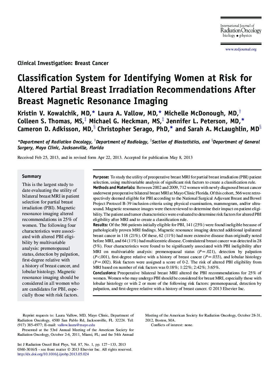سیستم طبقه بندی شناسایی زنان خطر ابتلا به تغییرات توصیه های تغذیه پستان پس از تصویربرداری رزونانس مغناطیسی پستان 
