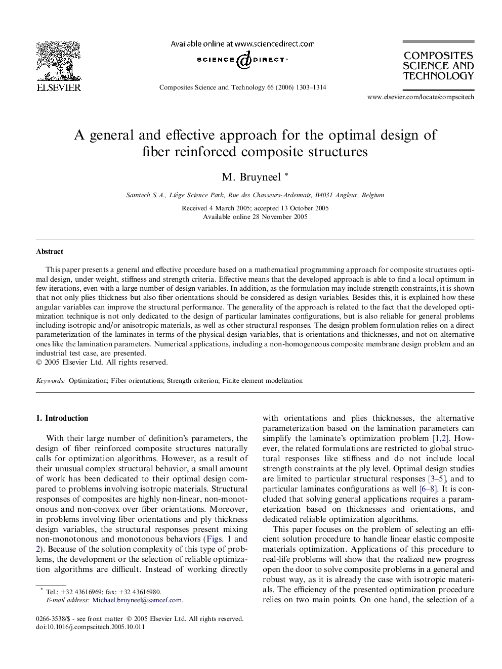 A general and effective approach for the optimal design of fiber reinforced composite structures