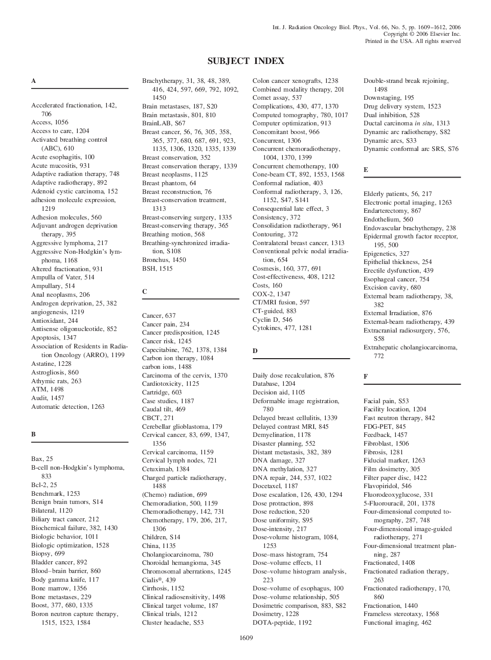 Subject index