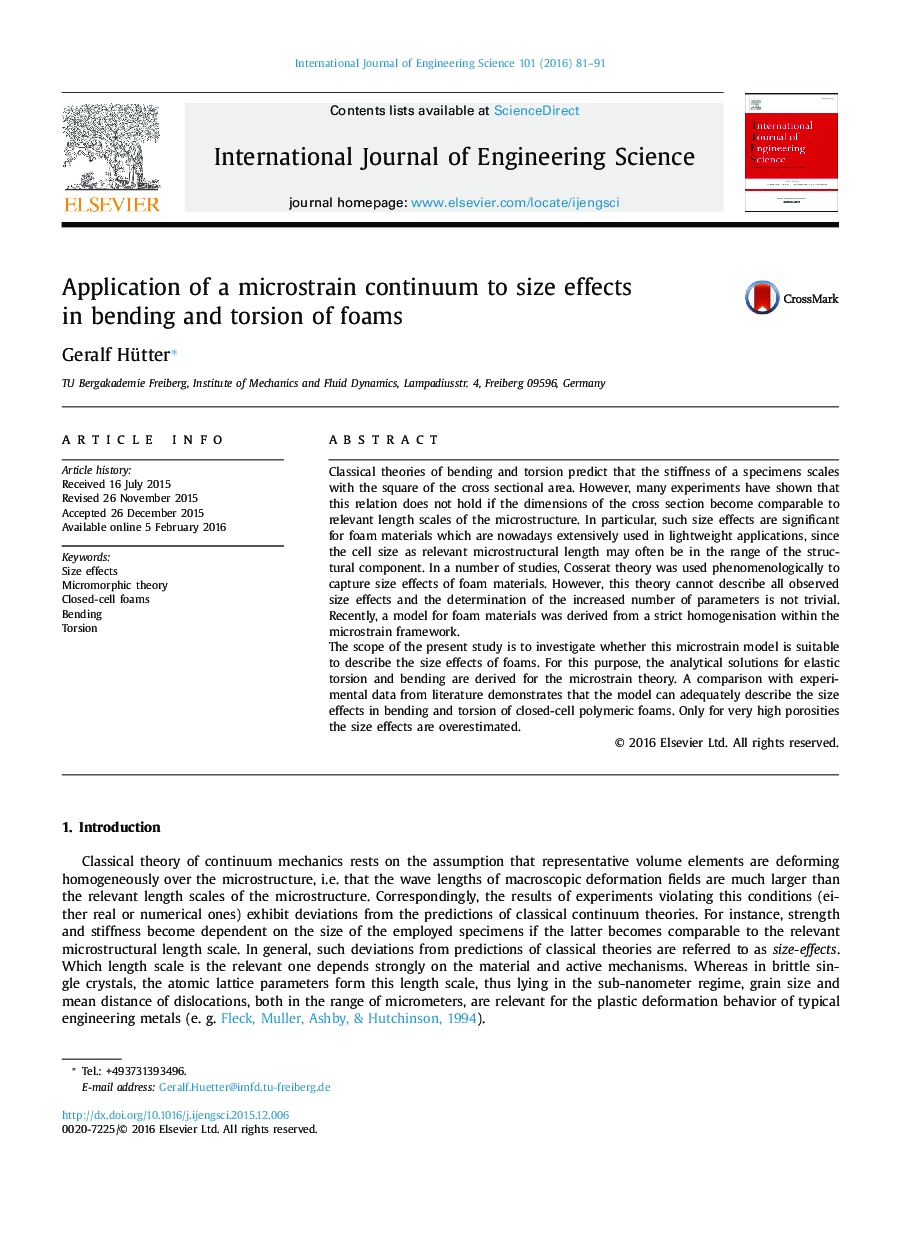 Application of a microstrain continuum to size effects in bending and torsion of foams