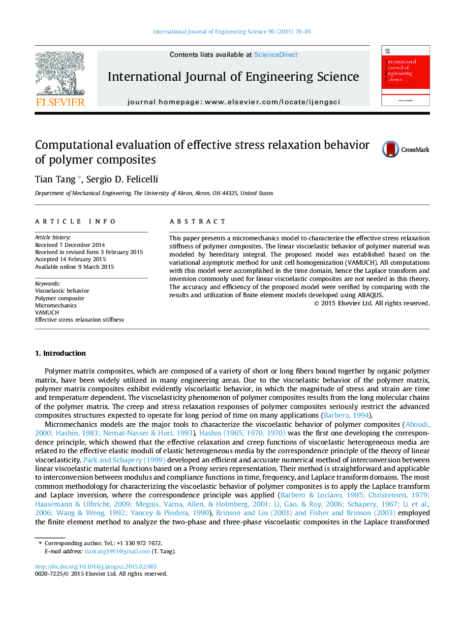 Computational evaluation of effective stress relaxation behavior of polymer composites