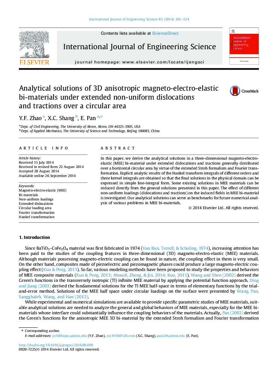 Analytical solutions of 3D anisotropic magneto-electro-elastic bi-materials under extended non-uniform dislocations and tractions over a circular area