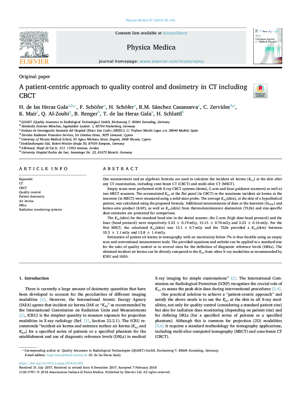 A patient-centric approach to quality control and dosimetry in CT including CBCT