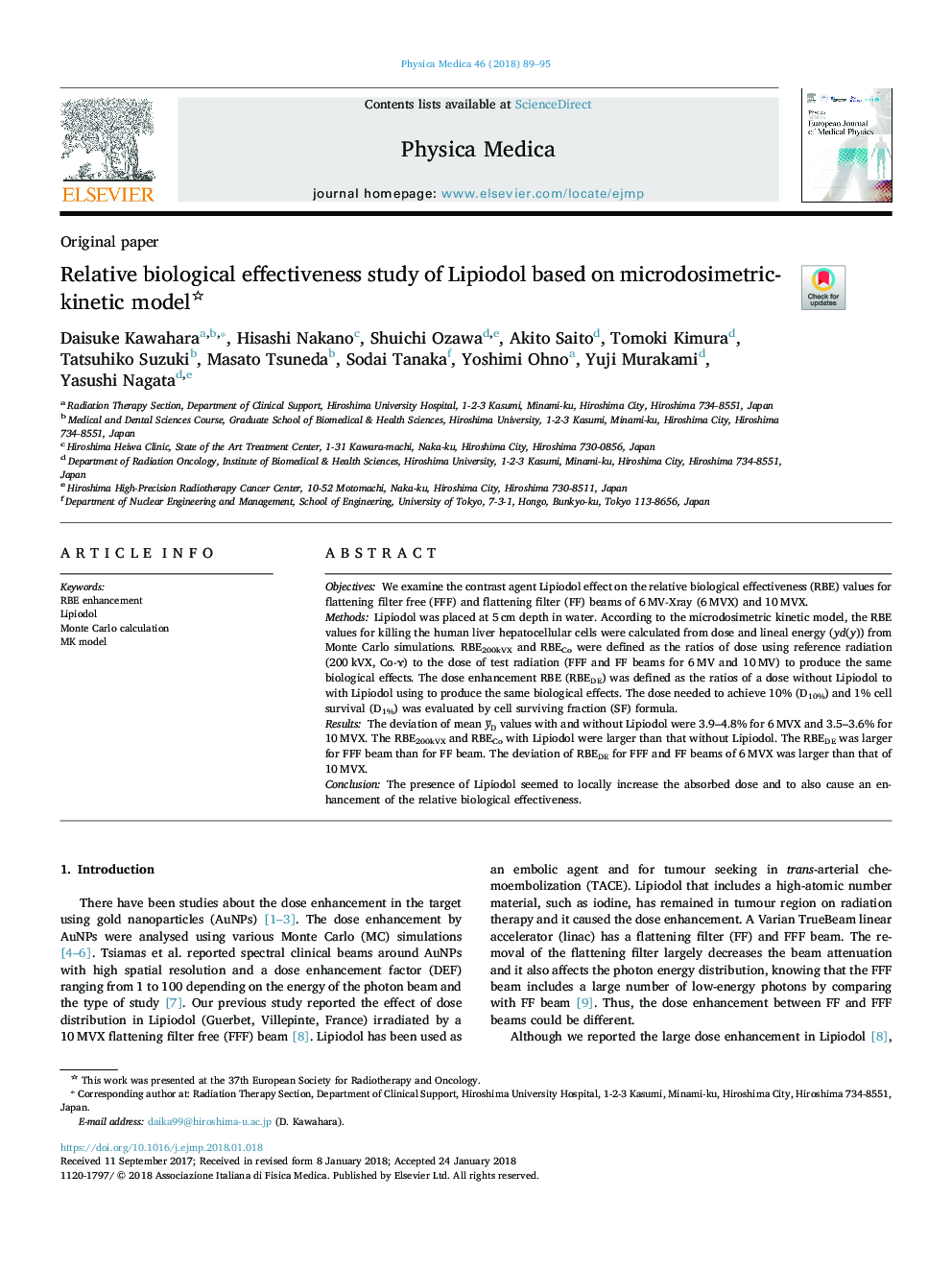 Relative biological effectiveness study of Lipiodol based on microdosimetric-kinetic model