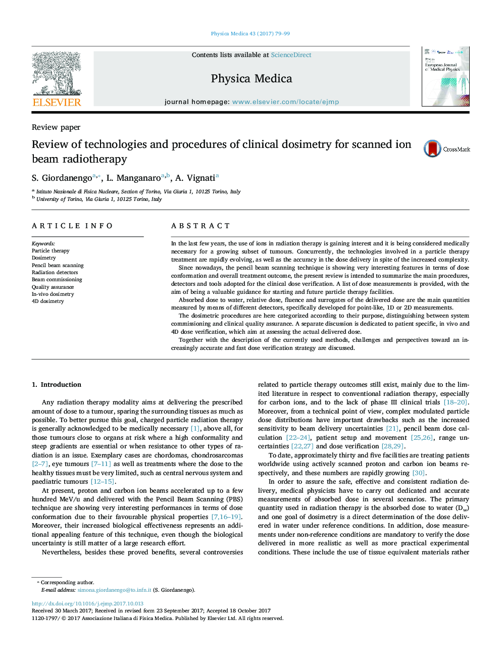 Review of technologies and procedures of clinical dosimetry for scanned ion beam radiotherapy