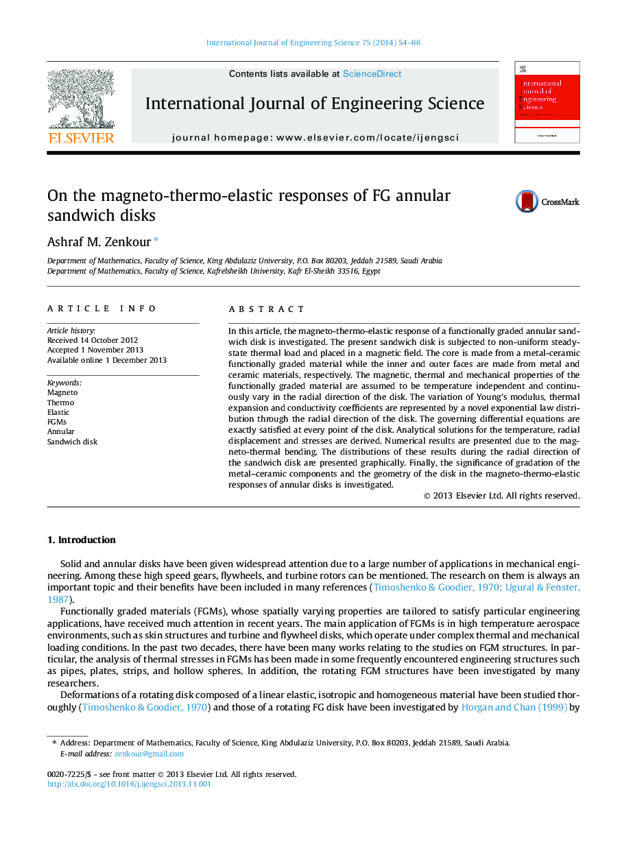 On the magneto-thermo-elastic responses of FG annular sandwich disks