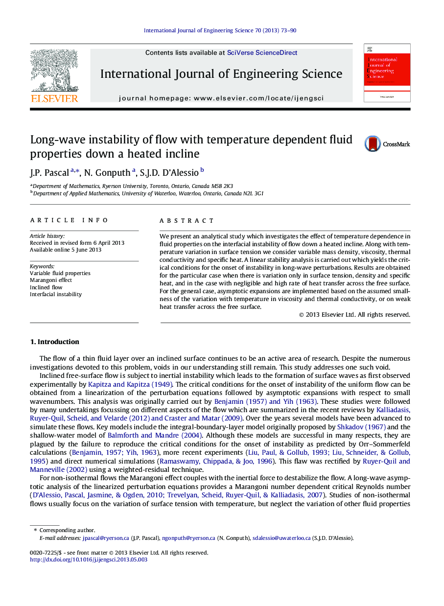 Long-wave instability of flow with temperature dependent fluid properties down a heated incline