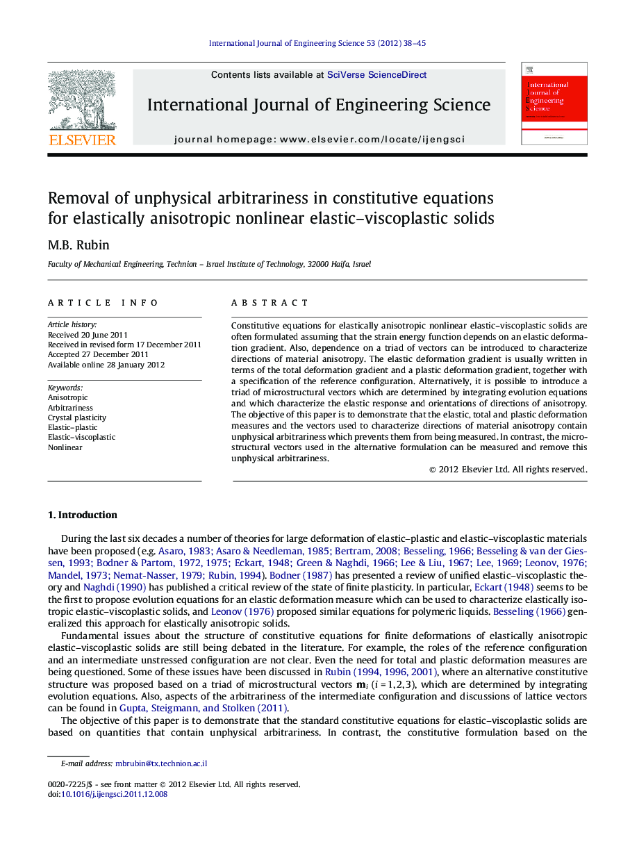 Removal of unphysical arbitrariness in constitutive equations for elastically anisotropic nonlinear elastic–viscoplastic solids