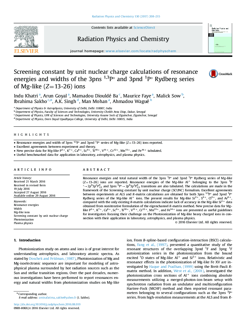 Screening constant by unit nuclear charge calculations of resonance energies and widths of the 3pns 1,3PÂ° and 3pnd 1PÂ° Rydberg series of Mg-like (Z=13-26) ions