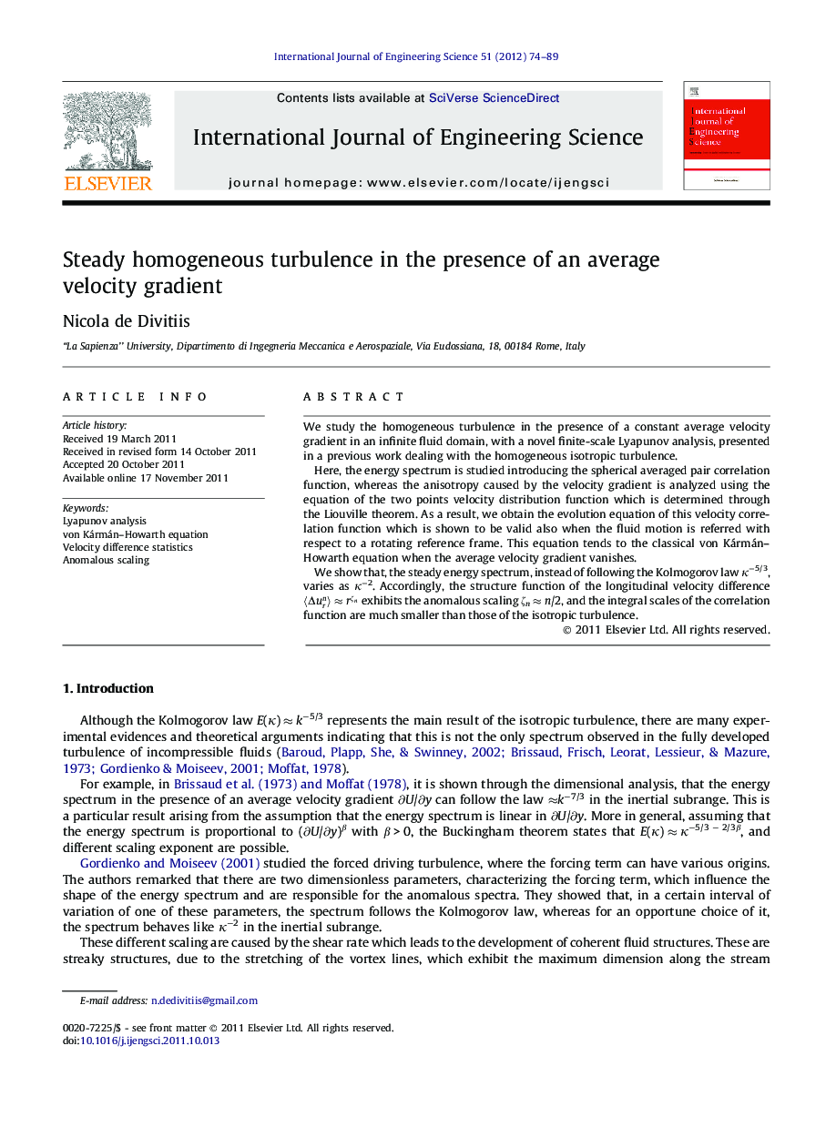 Steady homogeneous turbulence in the presence of an average velocity gradient