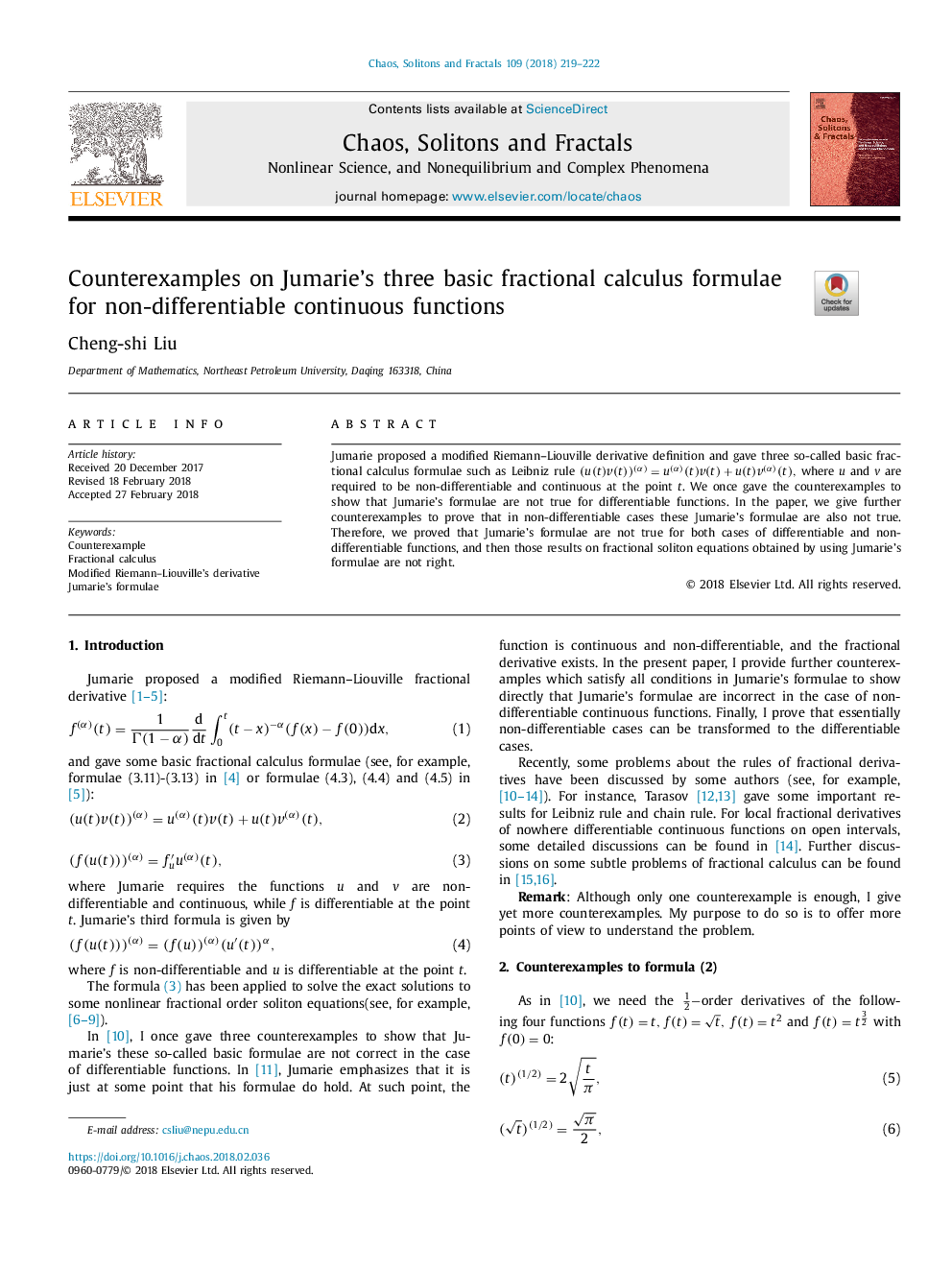 Counterexamples on Jumarie's three basic fractional calculus formulae for non-differentiable continuous functions