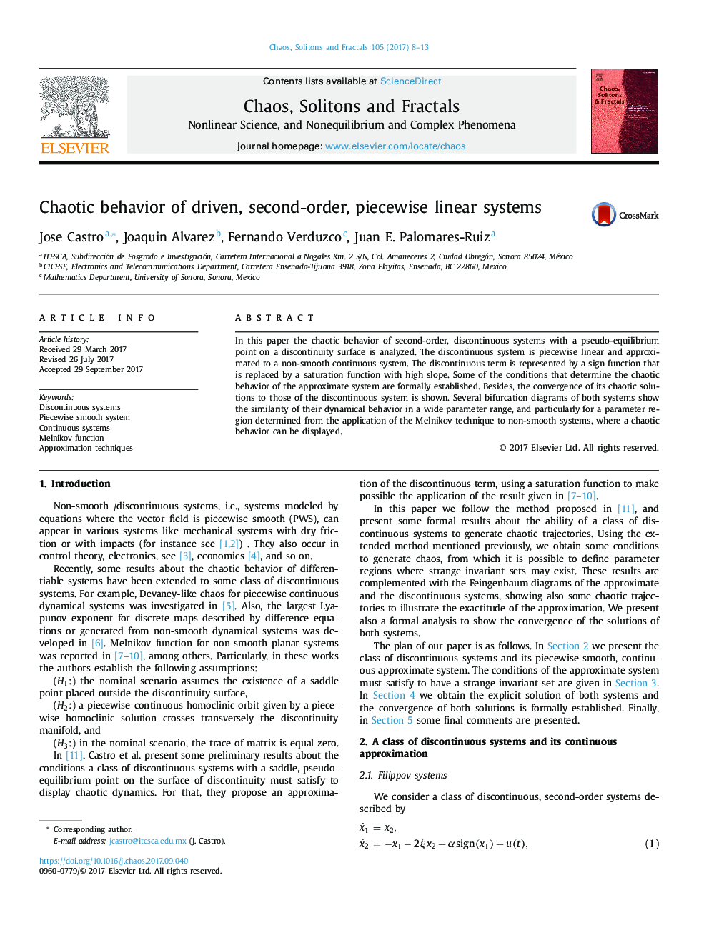 Chaotic behavior of driven, second-order, piecewise linear systems