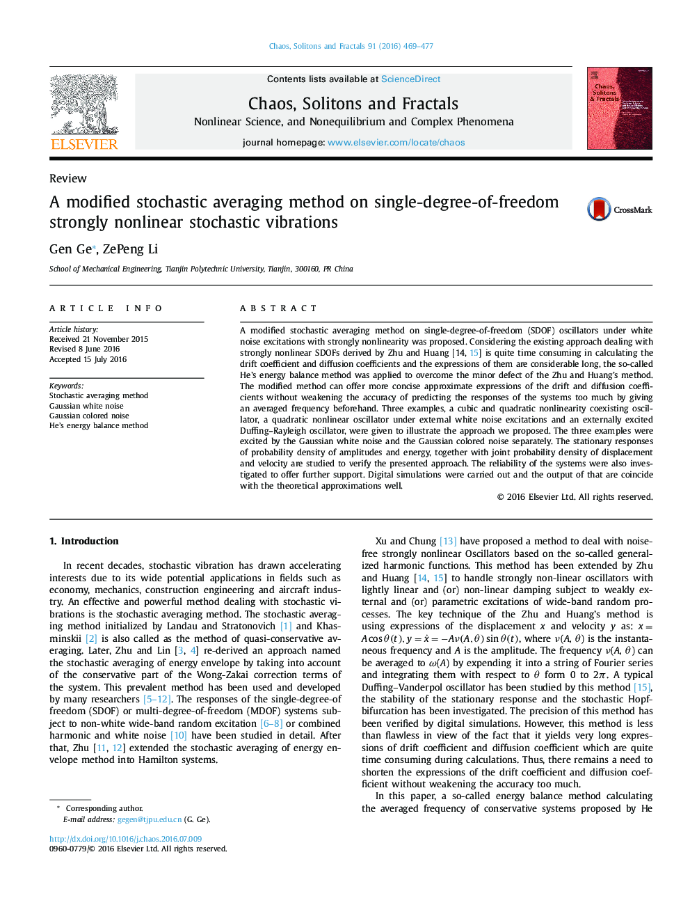 A modified stochastic averaging method on single-degree-of-freedom strongly nonlinear stochastic vibrations