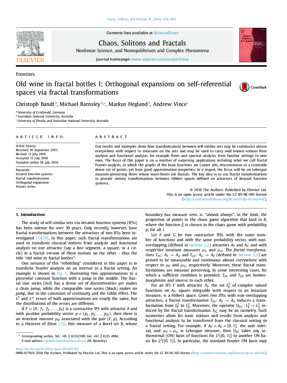 Old wine in fractal bottles I: Orthogonal expansions on self-referential spaces via fractal transformations