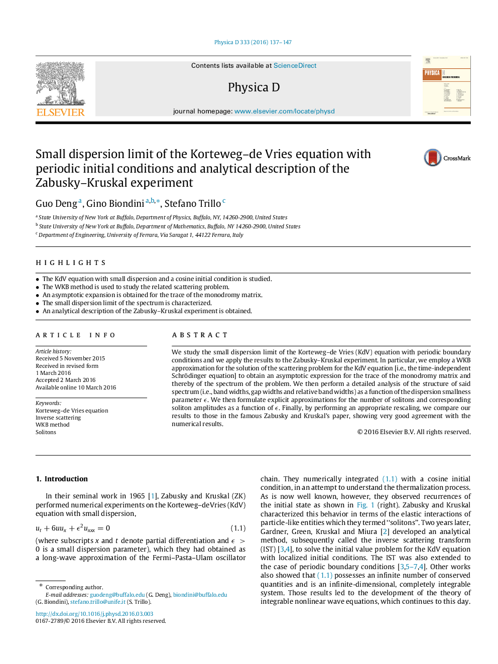 Small dispersion limit of the Korteweg-de Vries equation with periodic initial conditions and analytical description of the Zabusky-Kruskal experiment