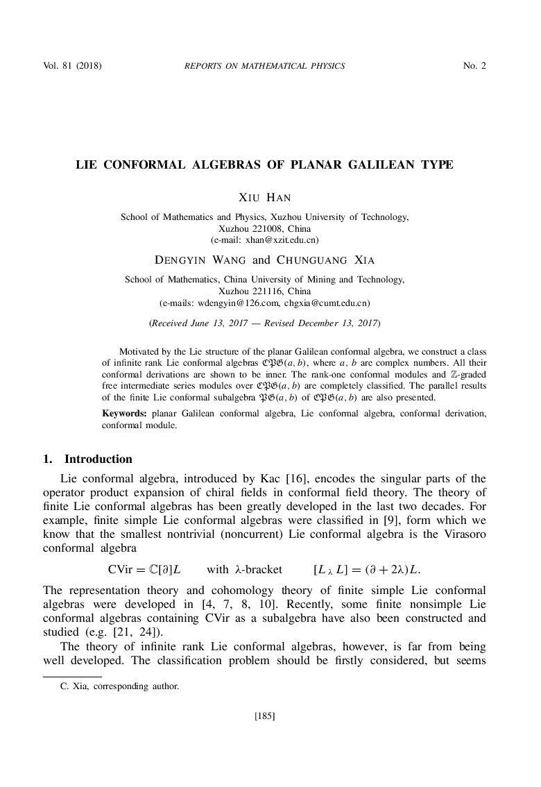 Lie Conformal Algebras of Planar Galilean Type