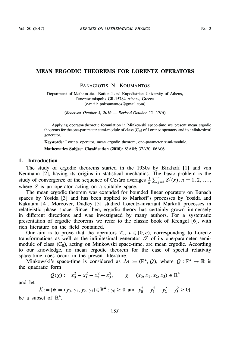 Mean ergodic theorems for Lorentz operators