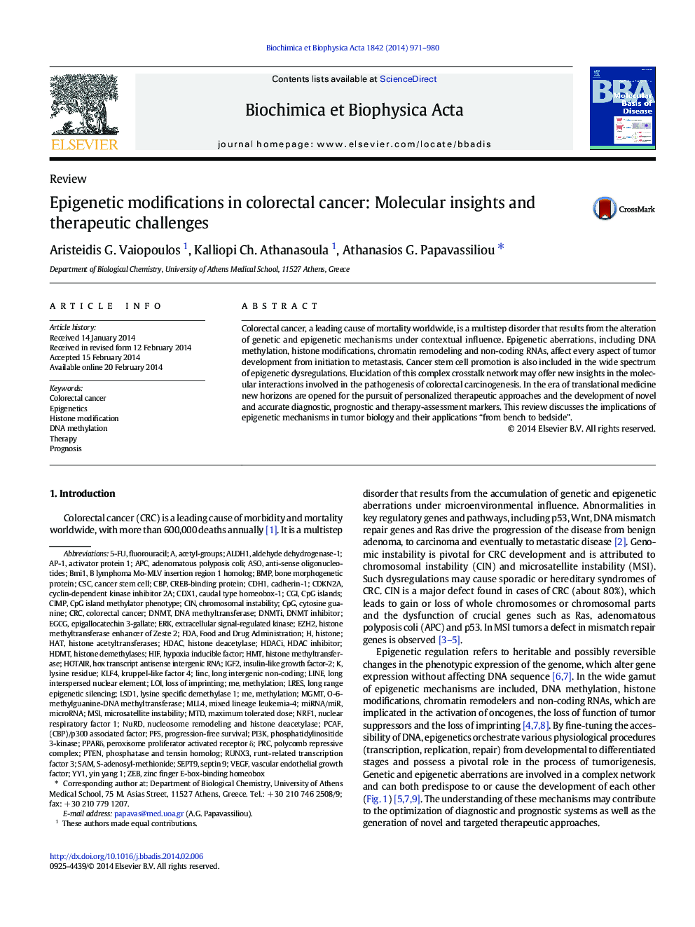 Epigenetic modifications in colorectal cancer: Molecular insights and therapeutic challenges