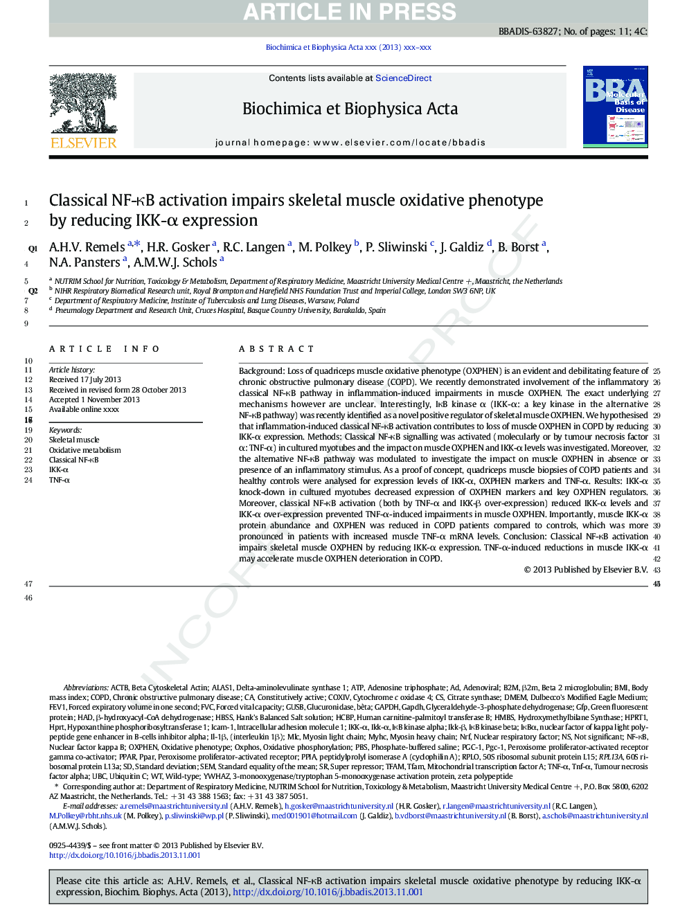 عکس صفحه اول مقاله: Classical NF-κB activation impairs skeletal muscle oxidative phenotype by reducing IKK-α expression Classical NF-κB activation impairs skeletal muscle oxidative phenotype by reducing IKK-α expression