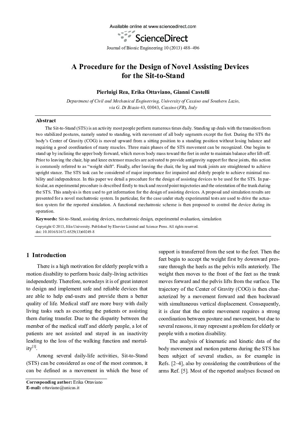 A Procedure for the Design of Novel Assisting Devices for the Sit-to-Stand