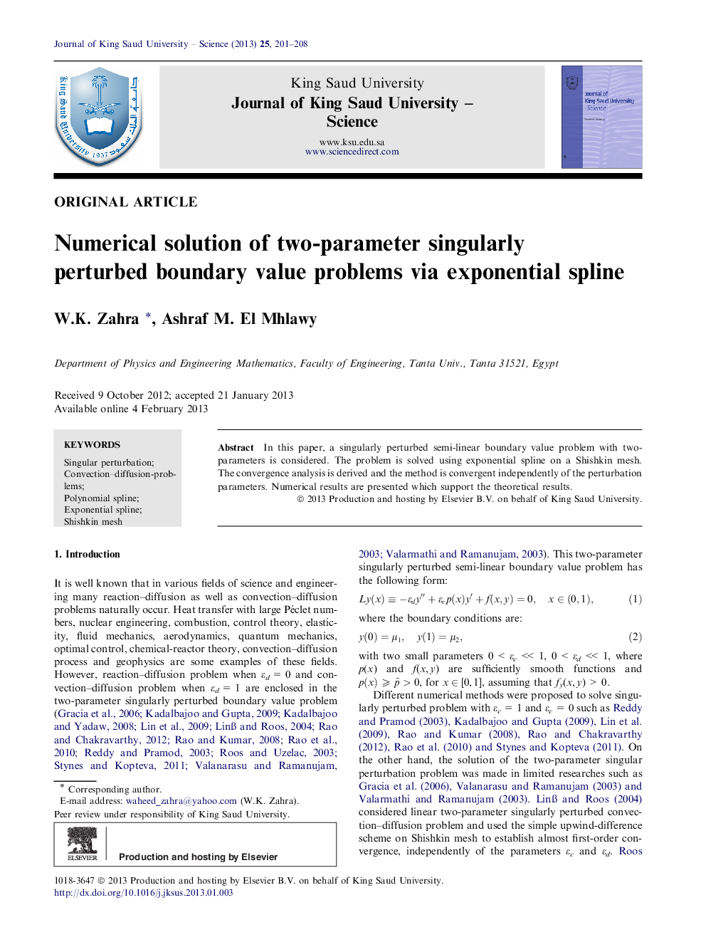 Numerical solution of two-parameter singularly perturbed boundary value problems via exponential spline 