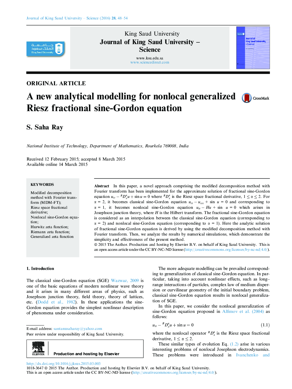 A new analytical modelling for nonlocal generalized Riesz fractional sine-Gordon equation 