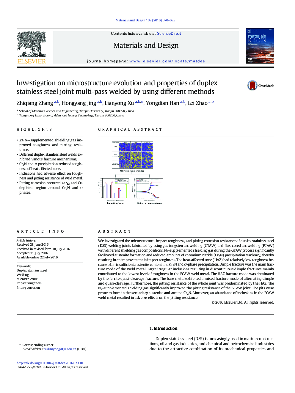 Investigation on microstructure evolution and properties of duplex stainless steel joint multi-pass welded by using different methods