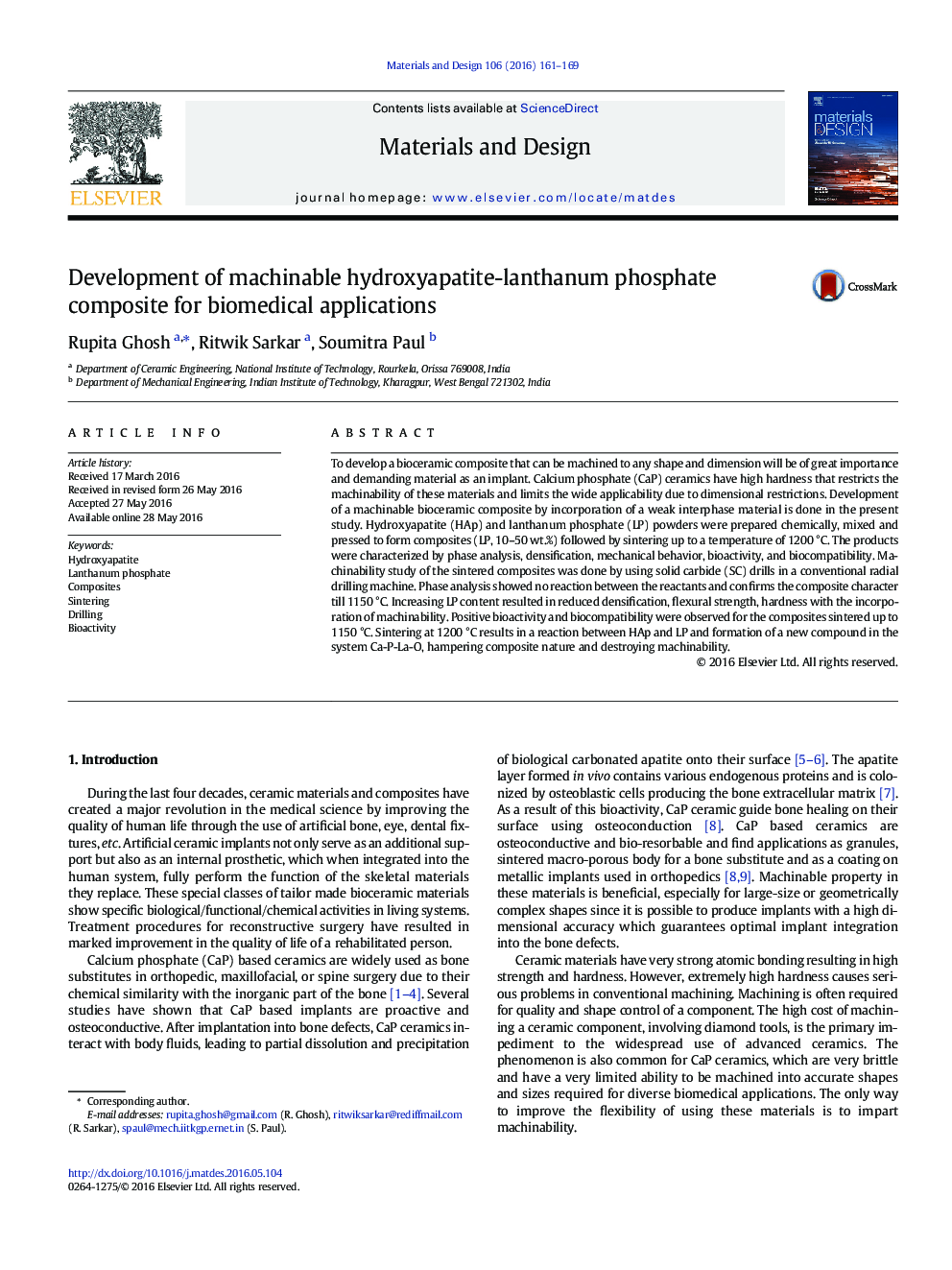 توسعه کامپوزیت هیدروکسی آپاتیت - لانتانیم فسفات قابل برنامه ریزی برای کاربرد های زیست پزشکی 