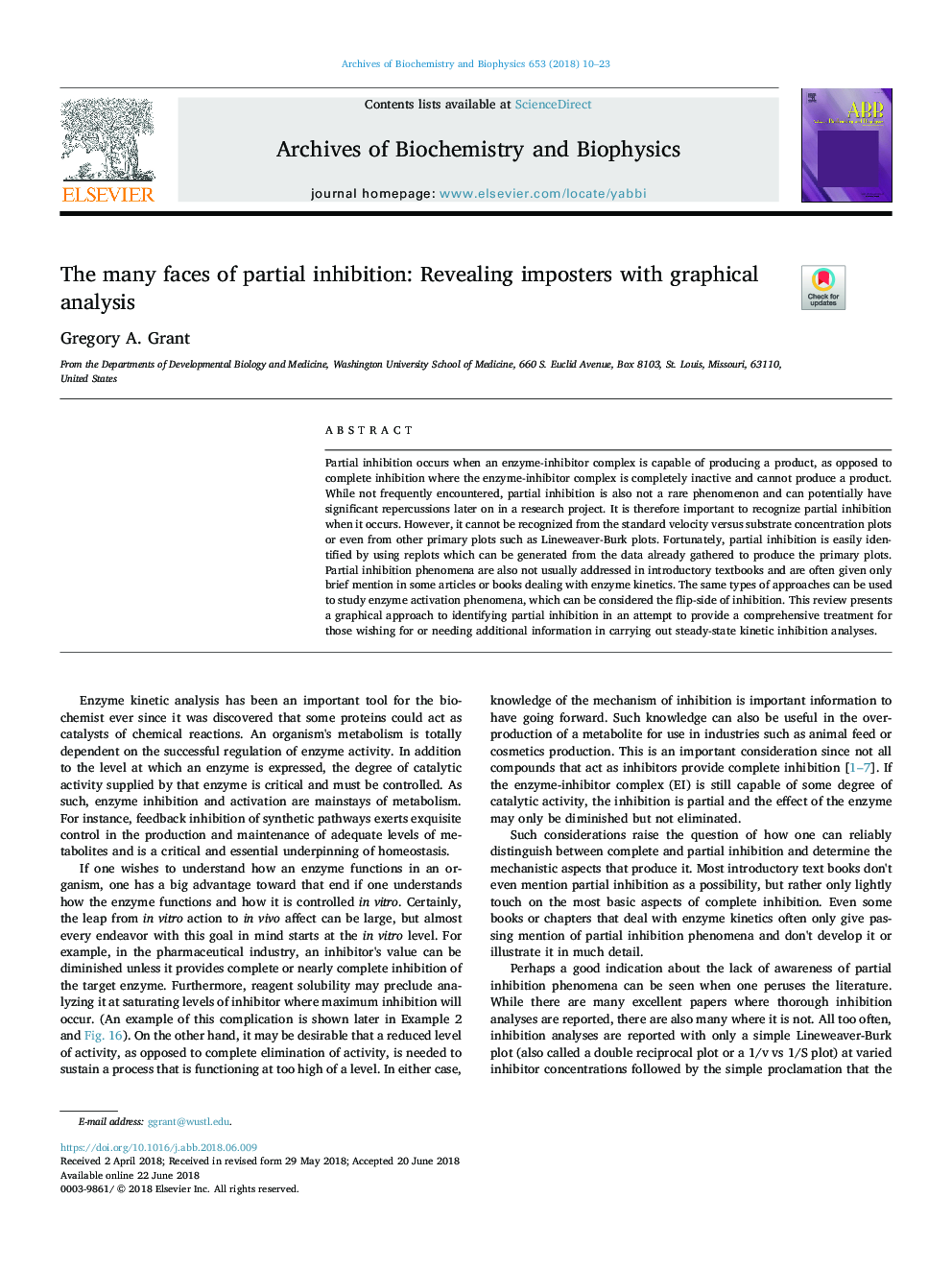 The many faces of partial inhibition: Revealing imposters with graphical analysis