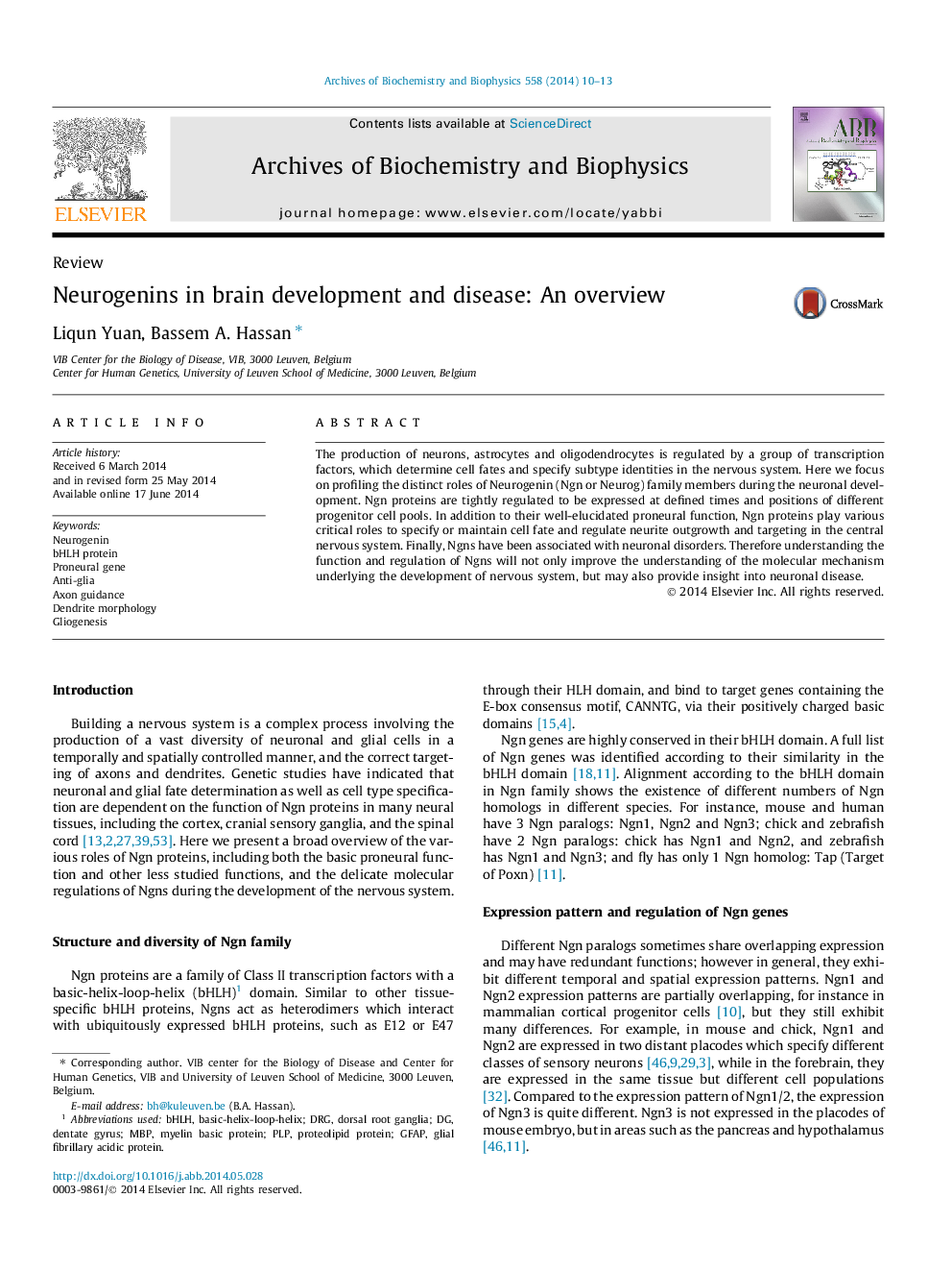 Neurogenins in brain development and disease: An overview