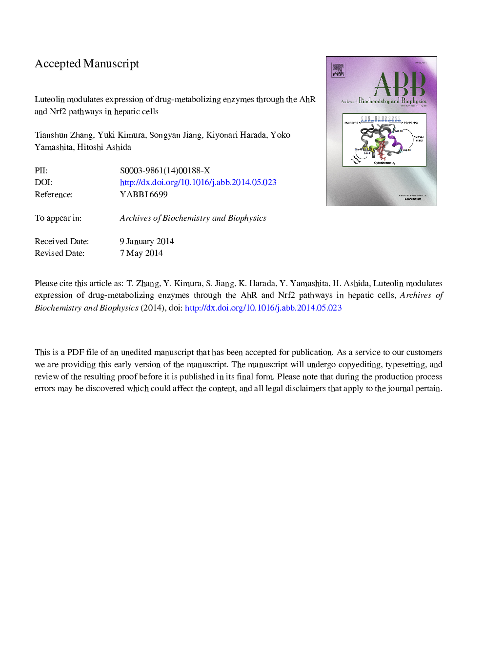 Luteolin modulates expression of drug-metabolizing enzymes through the AhR and Nrf2 pathways in hepatic cells