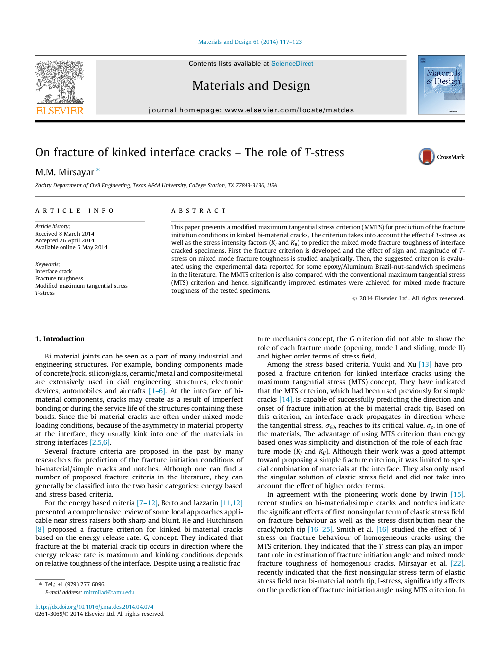 On fracture of kinked interface cracks – The role of T-stress